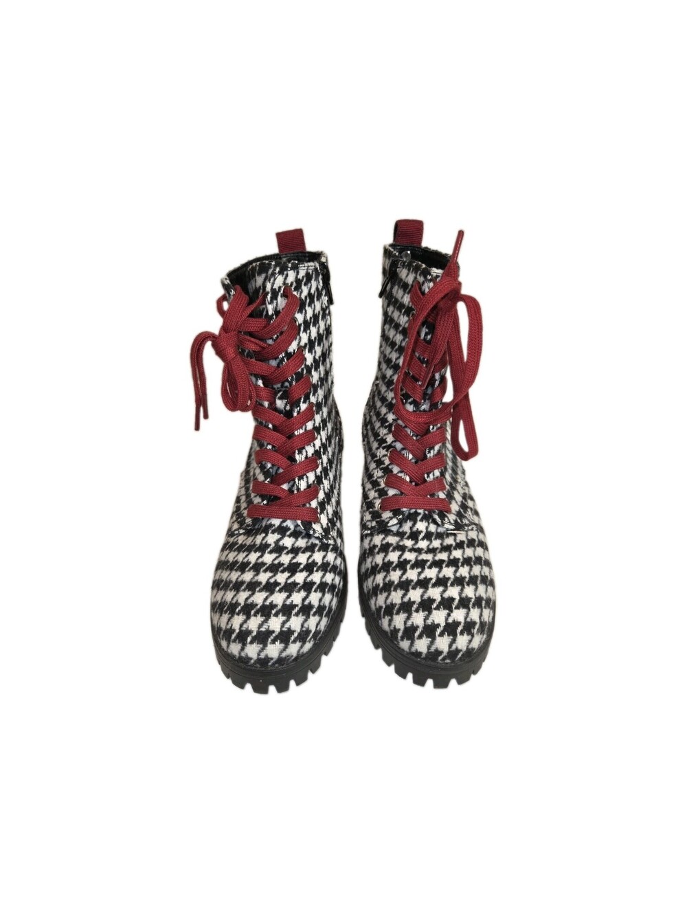 Sugar Boots Houndstooth Ankle Sz 8 M Lug Soles Roll Tide